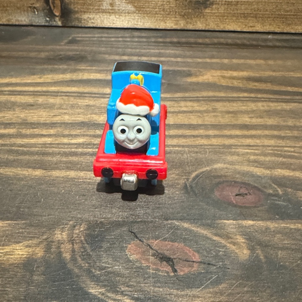 Thomas & Friends Blue and Red Train with Santa Hat